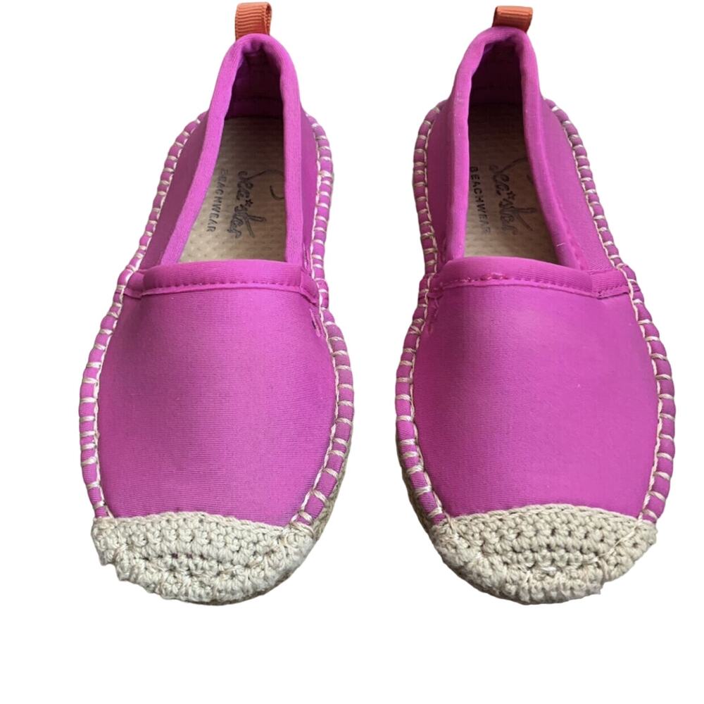 Size 8 Sea Star Beachwear Hot Pink Beachcomber Espadrille